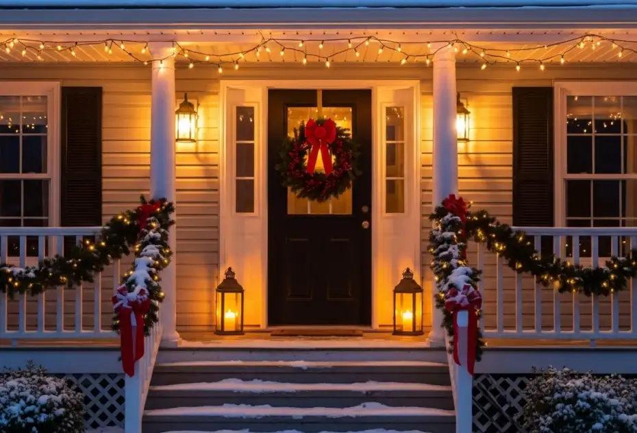 25 Festive Front Porch Christmas Decor Ideas to Wow Your Neighbors