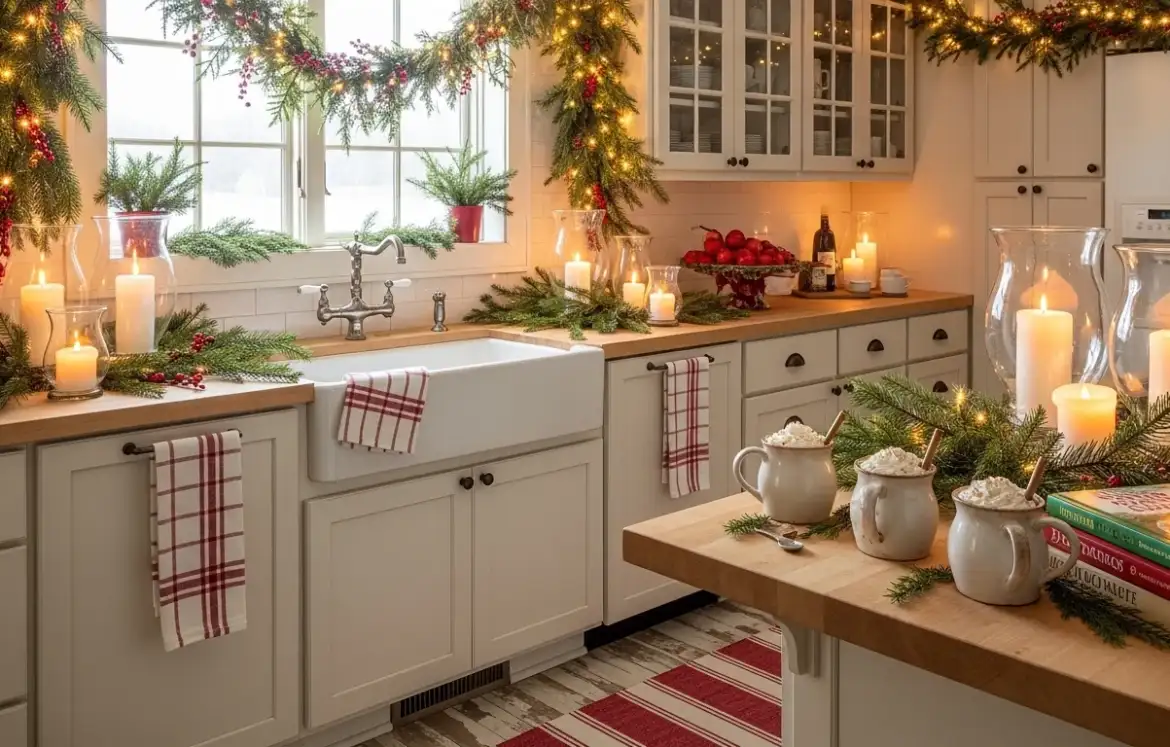 25 Cozy Christmas Kitchen Decor Ideas to Fill Your Home With Cheer