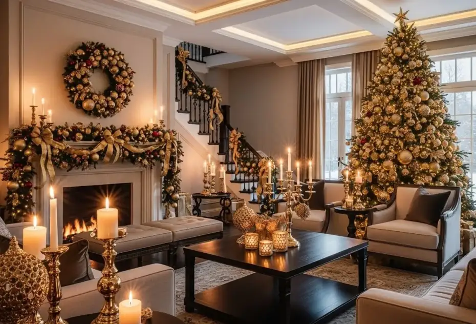 24 Glam Gold Christmas Decor Ideas That Shine in 2025