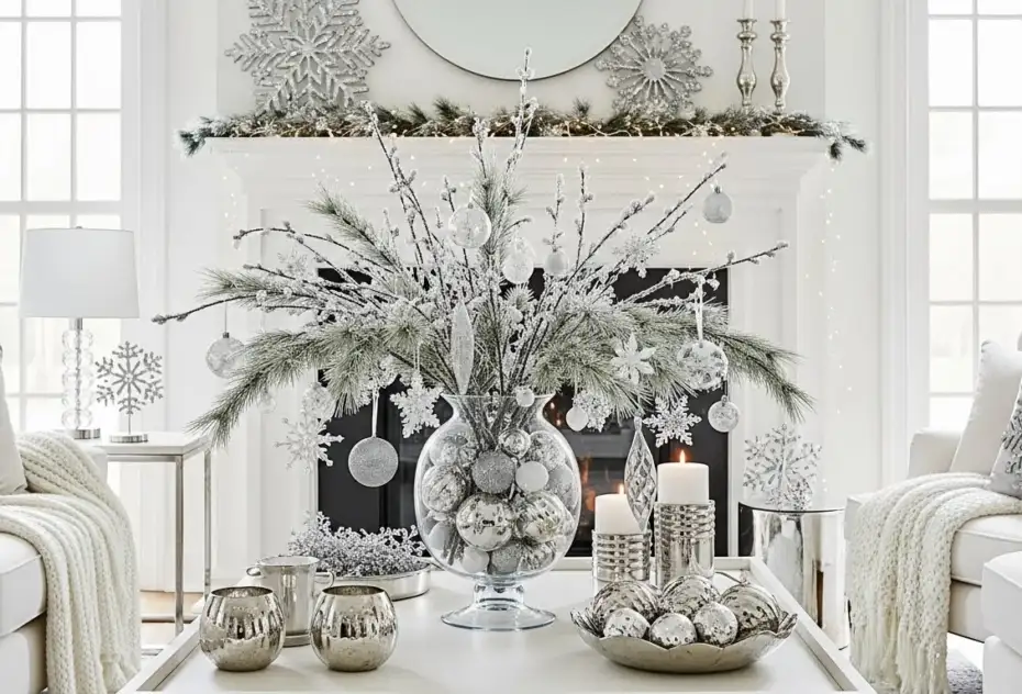 25 Silver & White Christmas Decor Ideas for a Frosty Chic Look