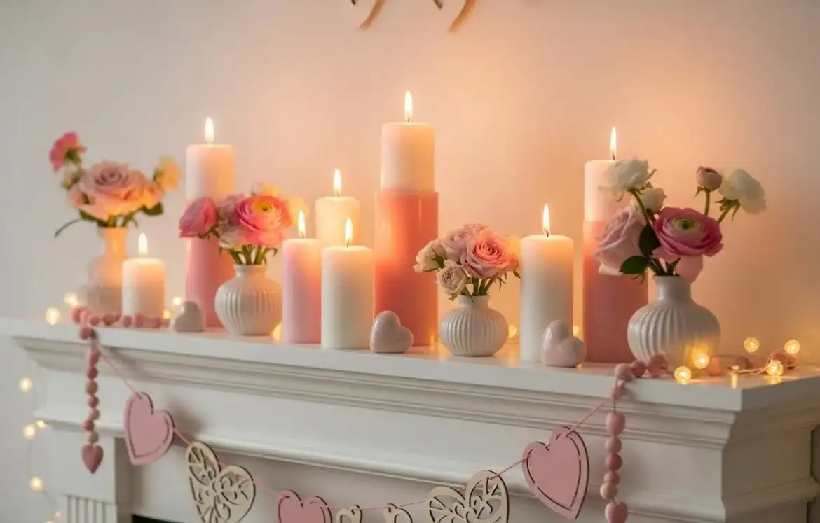 24 Charming Valentine Mantel Decor Ideas for Instant Warmth
