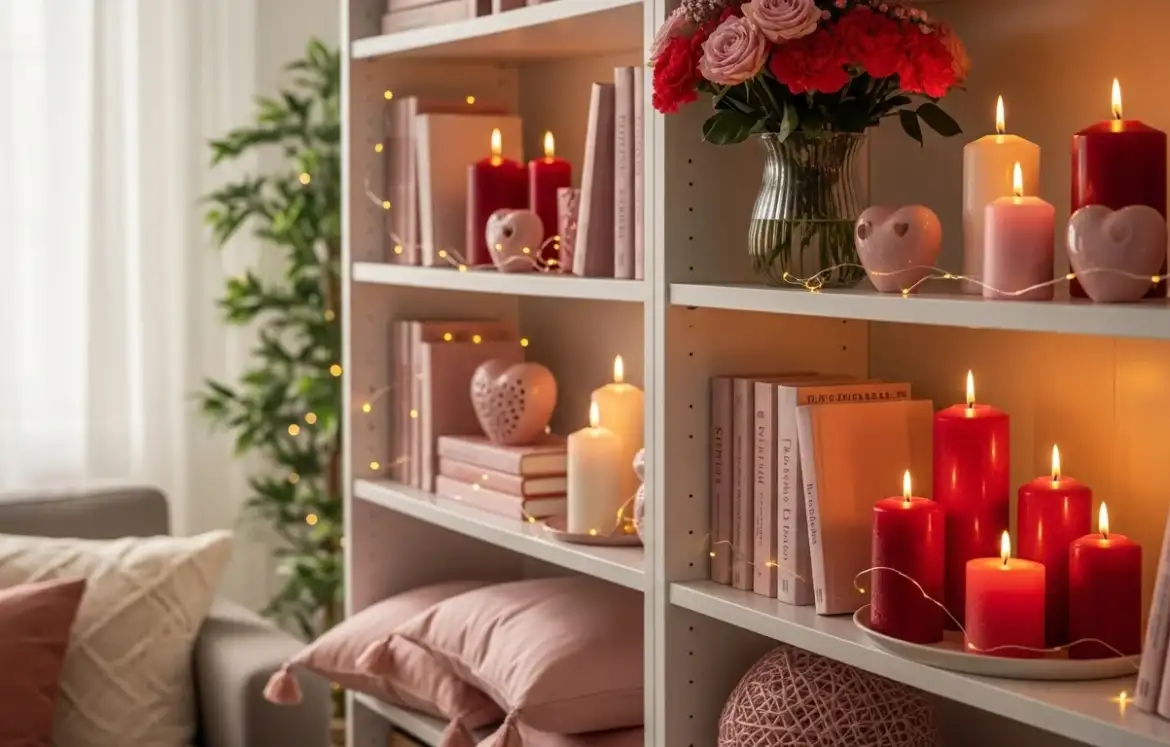 How to Decorate Shelves for Valentine Day Like a Stylist