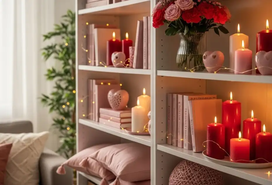 How to Decorate Shelves for Valentine Day Like a Stylist