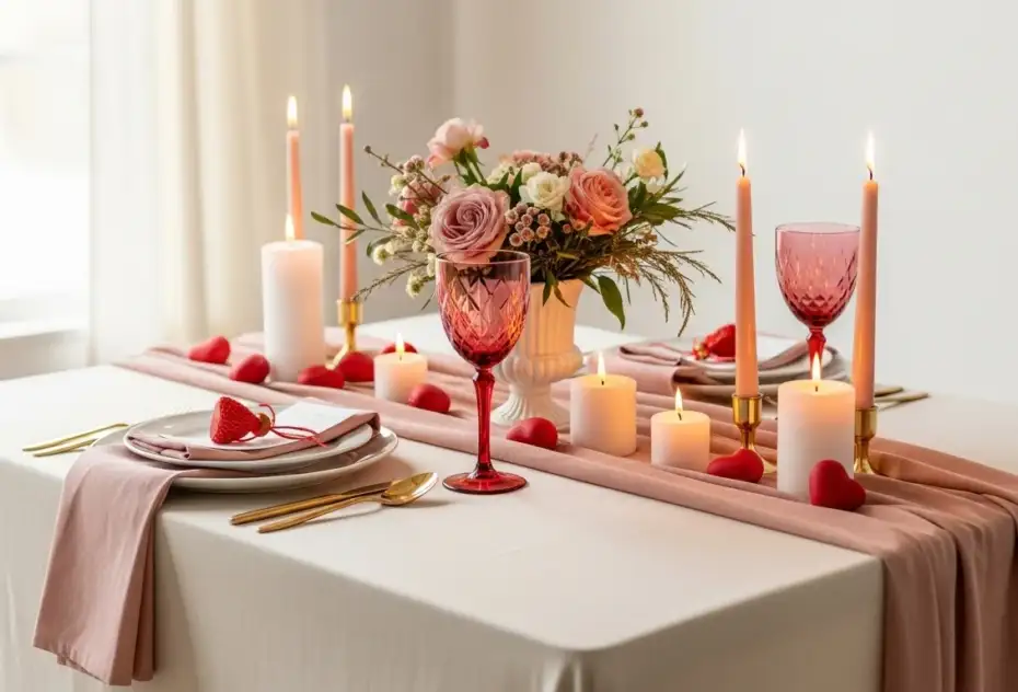 How to Decorate a Valentine Tablescape Step by Step